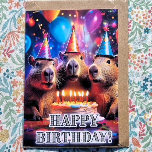 Capybara Party Card